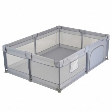   GameZone Basic járóka 150x200 lecippzározható oldal, sarokvédő egyszínű SZÜRKE