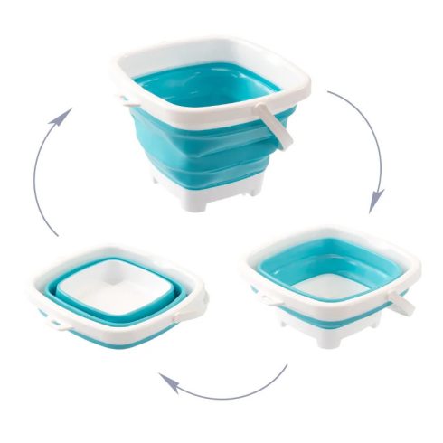 MOCHTOYS homokozó szett: összecsukható vödör, lapát, gereblye KÉK