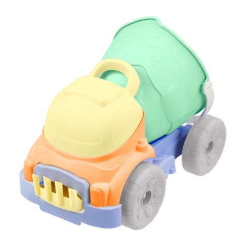 MOCHTOYS homokozó szett 6 részes, vödrös dömperrel PASZTELL ZÖLD/SÁRGA