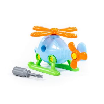 POLESIE műanyag szerelhető HELIKOPTER KICSI 17cm KÉK