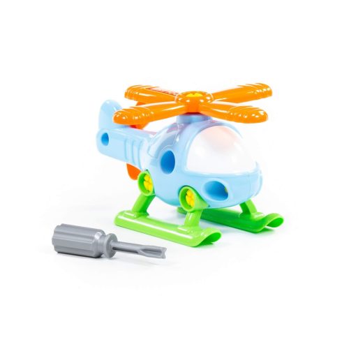 POLESIE műanyag szerelhető HELIKOPTER KICSI 17cm KÉK