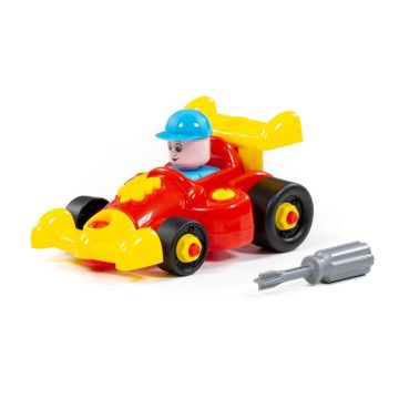   POLESIE műanyag szerelhető FORMA-1 AUTÓ csavarhúzóval PIROS