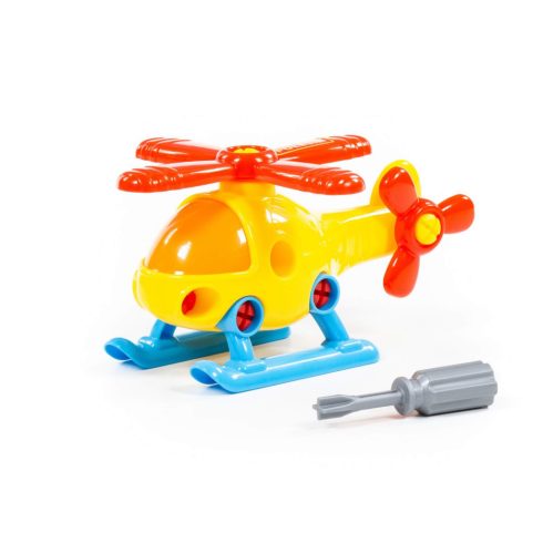 POLESIE műanyag szerelhető HELIKOPTER csavarhúzóval 25,5cm