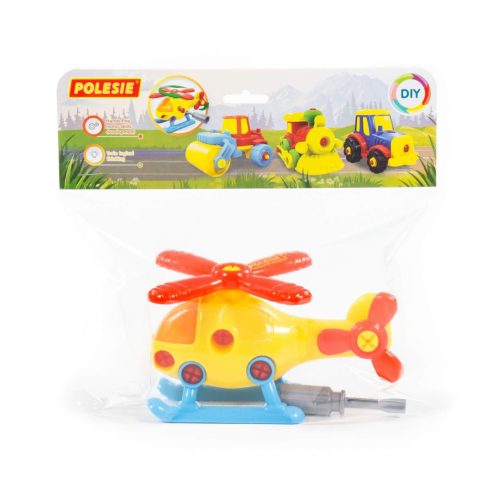 POLESIE műanyag szerelhető HELIKOPTER csavarhúzóval 25,5cm