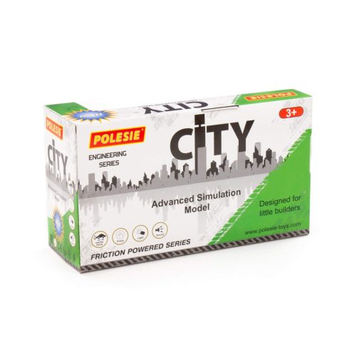 POLESIE műanyag szelektív kukásautó fényekkel, hangokkal SÖTÉTZÖLD